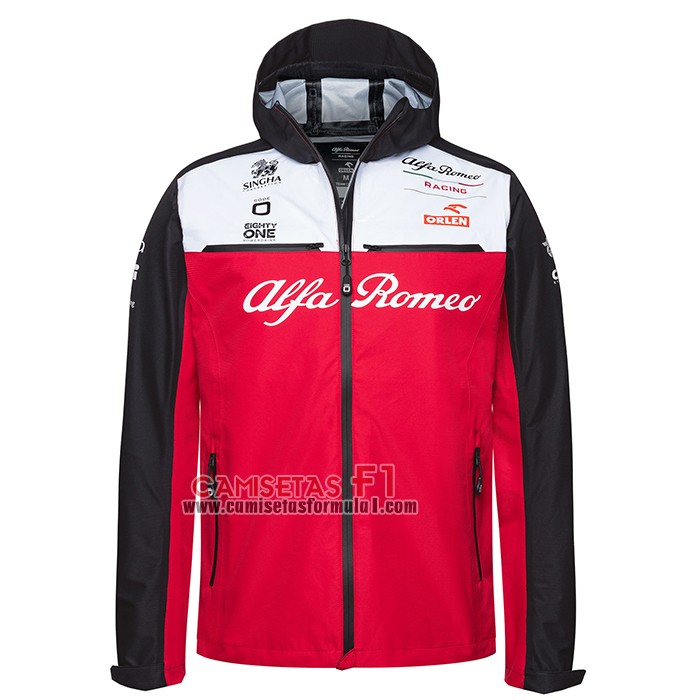 Rompevientos con Capucha del Alfa Romeo Racing F1 2021 Rojo Negro